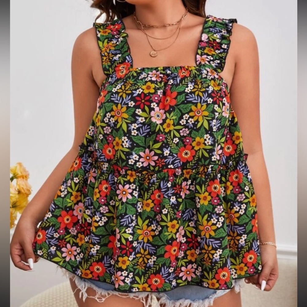 3/$20! Floral Sleeveless Top